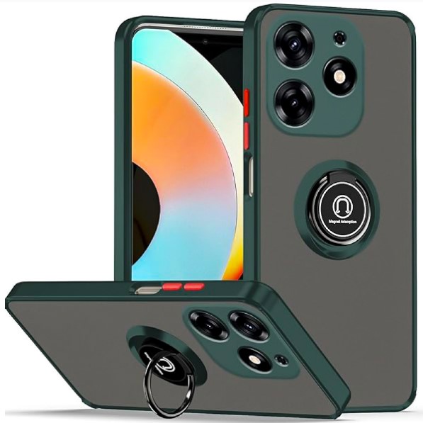 Накладка Totu Gingle Ring для TECNO Spark 20 Pro/Infinix Hot 40/Hot 40 Pro оливкова-0